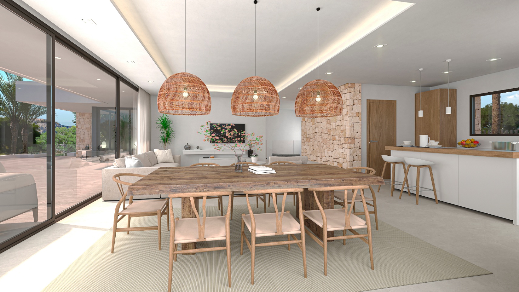 3628DEN Modern, newly built villa with building license and sea views, for sale in Denia.