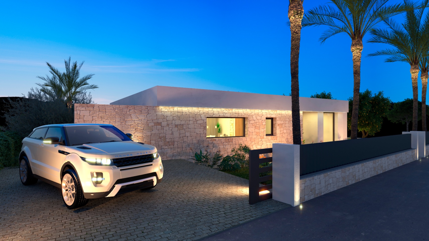 3628DEN Modern, newly built villa with building license and sea views, for sale in Denia.