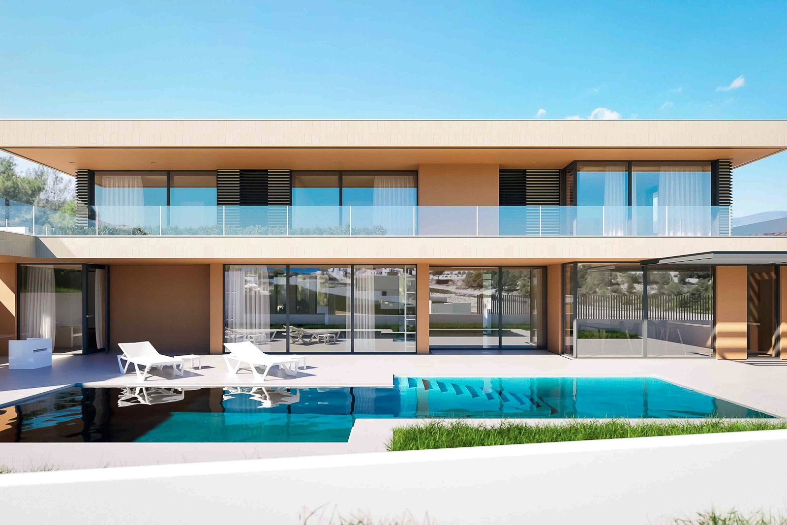 OFF8246MOR Modern villa project with panoramic views and private pool.